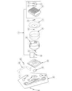 Air Intake And Filtration Diagram and Parts List for GT2550 K015-K018-14A2E7P710 Cub Cadet Lawn Tractor